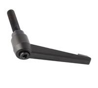 Jiawu 4PCS M10 Male Thread Adjustable Fixing Handle, Metal Machine Knobs, Universal Clamp Handle for Machine Tool, Welding Equipment Packaging Machinery, Resistant Black (Screw Length 40MM)
