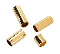 Jiawu 4pcs/Set Electric Guitar Metal Slide Bar Set - Golden Steel Guitar String Slides, 28mm 51mm 60mm 70mm, Clear Sound Slides for Acoustic Electric Bass Mandolin