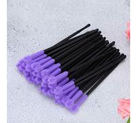 Jiawu 50Pcs Disposable Eyelash Brush, Silicone Mascara Wand, Soft | Lash Applicator Wand, Non-, Lightweight, for Salon Home Travel, Yellow Purple Orange Rose Red