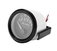 Jiawu 52mm 2in 12V Universal Car Electromagnetic Oil Pressure Gauge Indicator Auto Modified Meter with 0-100 PSI Range, ABS Housing for All 12V Vehicles