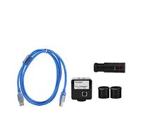 Jiawu 5MP USB Microscope Camera Drive Free Industrial Eyepiece Camera with 0.5X CCD Adapter, High Speed USB2.0 480Mb/s, 1/2.5" CMOS Sensor, Support Static & Dynamic Image for