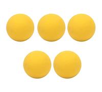 Jiawu 5pcs 6cm Rubber Wall Bouncy Ball Portable Anti-Stress Balls for Hand Exercise Beach Fun (Yellow)
