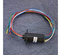 Jiawu 6 Channel Conductive Slip Ring 15A per Loop, 0~600VAC/DC Electrical Collecting Ring, Precious Metal Contact IP51 High Durability for 10 Million Rotations