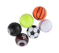 Jiawu 6 Pack Portable Balls for Practice Competition, Synthetic Rubber Sarin Durable Accessory Sports Fans, 42.6mm 305g 392 Bee Holes