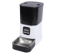 Jiawu 6L Timed Pet Dry Food Dispenser, Automatic Cat Feeder With LCD Screen, Double Power Supply Mode Smart Automatic Dog Feeders, Scheduled and Portioned Feeding