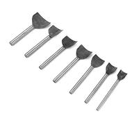 Jiawu 7Pcs Leather Hole Punch Tool, Half Round 1/4 Arch Semicircle Punching Tool for Leather Craft, 15-45mm Sizes, Premium Steel, Hand Puncher (15-45mm 7-piece set)