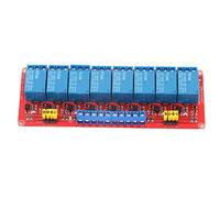 Jiawu 8 Channel Relay Module, Optocoupler Isolation High Low Actuator, Relay Module Board with Fault Tolerant Design for PLC Industrial Control Automation System Projects (12V)