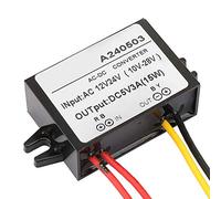 Jiawu AC 12V 24V to DC 5V Converter IP67 Power Supply Module, 5W 10W 15W 25W Output, Overvoltage Overcurrent Short Circuit Protection (3A)