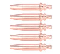 Jiawu Acetylene Cutting Tips, Copper Integral Construction with Separate Gas Oxygen Inlets Large Design Equal Pressure Cutting Tips, 5Pcs Set with Storage Box for Flame
