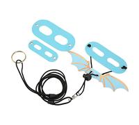 Jiawu Adjustable Lizard Leash Bearded Dragon Harness, Soft Reptile Pet Walking Leash with Cute Wing Design, Non- Nylon Rope (Blue)