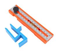 Jiawu Adjustable Multi Angle Positioning Scribing Ruler for Woodworking Use with Bubble Level and Clamp, Foldable Protractor Tool for Contractors and Hobbyists, ABS Material