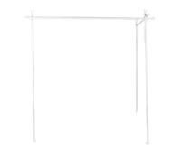 Jiawu Adjustable - to the Ceiling Curtain Carbon Steel Space -divider Tension Rod for Space Separation Ring Curtains for Dormitory and Apartments (Matte White)