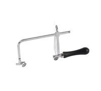 Jiawu Adjustable U Shape Hacksaw, DIY Hand Tools for Jewelry Craft, 20cm Sawbow for 14cm Saw Blade, Portable Mini Hacksaw Frame for Outdoor Hiking Fishing (Saw Plus 12 Blades)