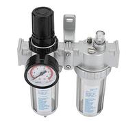 Jiawu Air Compressor Regulator, 0-1.0Mpa Adjustable Pressure Control, Oil Water Separator Filter Lubricator with 1/4 Inch Port for Pneumatic Tools Spray Guns