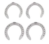 Jiawu Aluminium Alloy Horseshoe Kit 4Pcs Anti Slip Wear Resistant Horse Riding Tool Equipment Accessories for Hard Ground Horse Racing Front Rear Hoof (Type 5(8.3 X 8.3 X .5in))