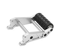 Jiawu Aluminum Adjustable RC Rear Head Up Wheel for LOSI LMT SOLID AXLE 4WD LOS04022 1/8 RC Car, Double Wheel Head High Rigidity Roller Durable Alloy Material (Silver)