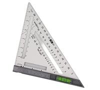 Jiawu Aluminum Aleay Gafter Sque with Level, Easy Trianglo Linear to Read for Behavior, Ideal to Mark the Square (Silver)