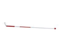 Jiawu Aluminum Alloy Folding Blind Cane with Reflective Sticker, Anti-Slip Ergonomic Handle & 360° Rotating Tip, Foldable Walking Stick for Visually Impaired, Blind People, 4.3ft Red