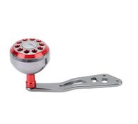 Jiawu Aluminum Alloy Lightweight Fishing Reel Power Handle Grip for Baitcasting Reel Ergonomic Design for Anglers (Red)