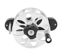 Jiawu Aluminum Alloy Speargun Reel with Foldable Handle, Adjustable Tension Knob Fishing Reel for Speargun Accessories, Durable 50m PE Line Capacity