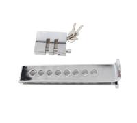 Jiawu Anti Theft Pedal Lock, Solid Steel Tamper Resistant Security Brake Pedal Lock, Accelerator with Hidden Installation Design 8 Holes for Cars Clutch and Accelerator