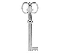 Jiawu Antique Gate Door Lock, 2.1 X 1.0 X 0.4 in, Key Switch Left Right | Retro Cabinet Cupboard Latch, Compact Metal Body, Decorative Sheet, for Drawer Wardrobe Closet, Smooth Faultless Action
