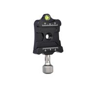 Jiawu Arca Clamp, 99mm Aluminum Alloy Dual Anti Slip Bubble Level Camera Mount Clamp, Tripod Mounting Plate with 3 8 Thread Hole and 1 4 Adapter for DSLR Camera Tripod Ballhead Monopod