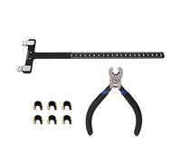 Jiawu Archery Bow String Nocking Points Pliers Set with T Ruler, Compound Pulley Bow Turning Kit for Longbow Recurve, Aluminum Alloy Buckle Pliers Tool for Easy Measurement (Black)