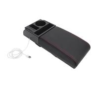 Jiawu Automatic Armweight Cover Pillow with Universal USB Fit Load Port for SUVS Trucks (Red Line)