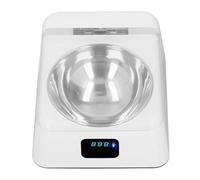 Jiawu Automatic Smart Pet Feeder with Induction Lid Opening, Rechargeable 350ml Dog Cat Feeding Bowl for Small Medium Pets, Infrared Sensor, Stainless Steel Bowl, ABS Material