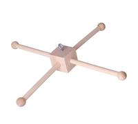 Jiawu Baby Crib Mobile, Wooden Wind Battery Free Operation with Depth Perception Development for Nursery