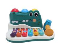 Jiawu Baby Educational Hand Knock Piano Toy, 2 in 1 Electronic Keyboard for Early Learning, Safe Material for Babies and Toddlers