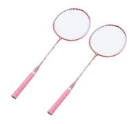 Jiawu Badminton Rackets, Lightweight Iron Alloy Frame Professional Badminton Racquets Set with T Shape Design Anti Slip Grip for Beginners Students Training Sports