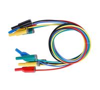 Jiawu Banana Plug Test Leads, Safety Soft Silicone Coated 1m 14AWG Multimeter Test Probe, Stack Lead with 5 Colors for Multimeters Power Supplies Electronic Equipment
