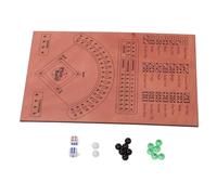 Jiawu Baseball Dice Board Game, Solid Wood Realistic Baseball Battle Table Game Marbles Dice with and Marbles for Kids Adults Family Party Gatherings