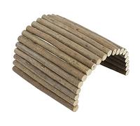 Jiawu Bendable Wood Hamster Tunnel for Gerbil Guinea Pig Chinchilla Ferret Hedgehog Rat - Small Animal Bendy Bridge with Safe Natural Wood, Promote Exercise and Play (20 * 30CM)