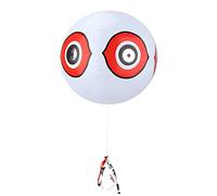 Jiawu Bird, Wind-Activated 3D Predator Eyes Bird Scare Balloon, Terror Eyes with Compound Stickers for Orchard Farmland (White)