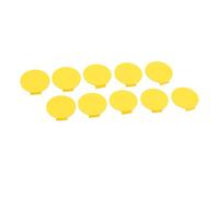 Jiawu Blank Buttons Pins, 4cm Yellow Blank Round Badges Plastic Button Pins with Needle Free Clip for DIY Crafts Children Activities (10PCS)