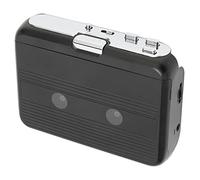 Jiawu Bluetooth Cassette Player, Bluetooth 5.0 Auto Reverse Function Stereo Cassette Player, Portable with Headphone FM Radio for Car Home Office (Black)