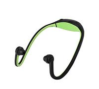 Jiawu Bluetooth Headset, Wireless Sport Earphone Stereo Headphones with 4.1 Technology Mic TF Card Slot for Smartphone Tablet Up to 10M Range 32GB Support (Green)