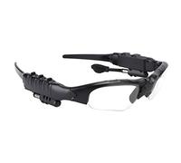Jiawu Bluetooth Sunglasses, Bone Conduction Headphone with Solar Power Charging Wireless Glasses Stereo Earphone for Driving Travel Outdoor (Transparent)