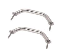 Jiawu Boat Grab Handle, Rounded Grip 2 Inch Height 400 Lbs Capacity Heavy Duty Marine Grab Handle, Stainless Steel Handrail with Flange and Nut for Boats Yachts Trucks Cars RVs