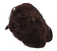 Jiawu Boy Curly Short Wig, Dark Brown Fluffy Texture Synthetic Hair for Children with No Trim Needed, Wavy Short Wig for Parties Halloween Cosplay
