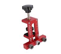 Jiawu Cabinet Door Installation Positioner, Adjustable 17mm 37mm Clamping Range Aluminum Alloy Cabinet Door Mounting Jig, Hardware Jig with Easy Positioning Handle Dual Scale