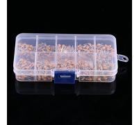 Jiawu Capacitor, 500pcs 10 Values Multi Layer Ceramic Capacitors 0.1μF to 10μF, Ceramic Capacitor Assortment Kit with Storage Box, for Electronic Professionals Enthusiasts