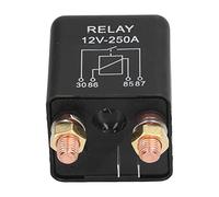 Jiawu Car Starter Relay, 250A 12V High Starting Power 4 Pin Normally Open Car Relay, Starter Switch with Brass Coil Stainless Steel for ATV Snowmobile Cart Lawn Mower