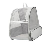 Jiawu Cat Backpack Carrier, 17lbs Weight Capacity Small Pet Carrier Backpack with Ventilated Mesh Panels for Hiking Outdoor Travel (Gray)