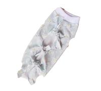 Jiawu Cat Recovery Suit, Stylish and Cute Floral Print Kitten Recovery Suit for Indoor Post-Surgery Use, Adjustable Pet Body for Weaning and (L)