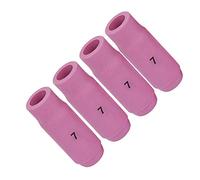 Jiawu Ceramic TIG Nozzle Cups, 10Pcs, 5 Sizes #4-#8 (Mouth 11mm 10N47(7#)) | Welding Torch Gas Lenses, Ceramic, Fits WP-17 WP-18 WP-26, High Temp Resistant, Metal Fabrication
