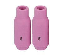 Jiawu Ceramic TIG Nozzle Cups, 10Pcs, 5 Sizes #4-#8 (Mouth 8mm 10N49(5#)) | Welding Torch Gas Lenses, Ceramic, Fits WP-17 WP-18 WP-26, High Temp Resistant, Metal Fabrication